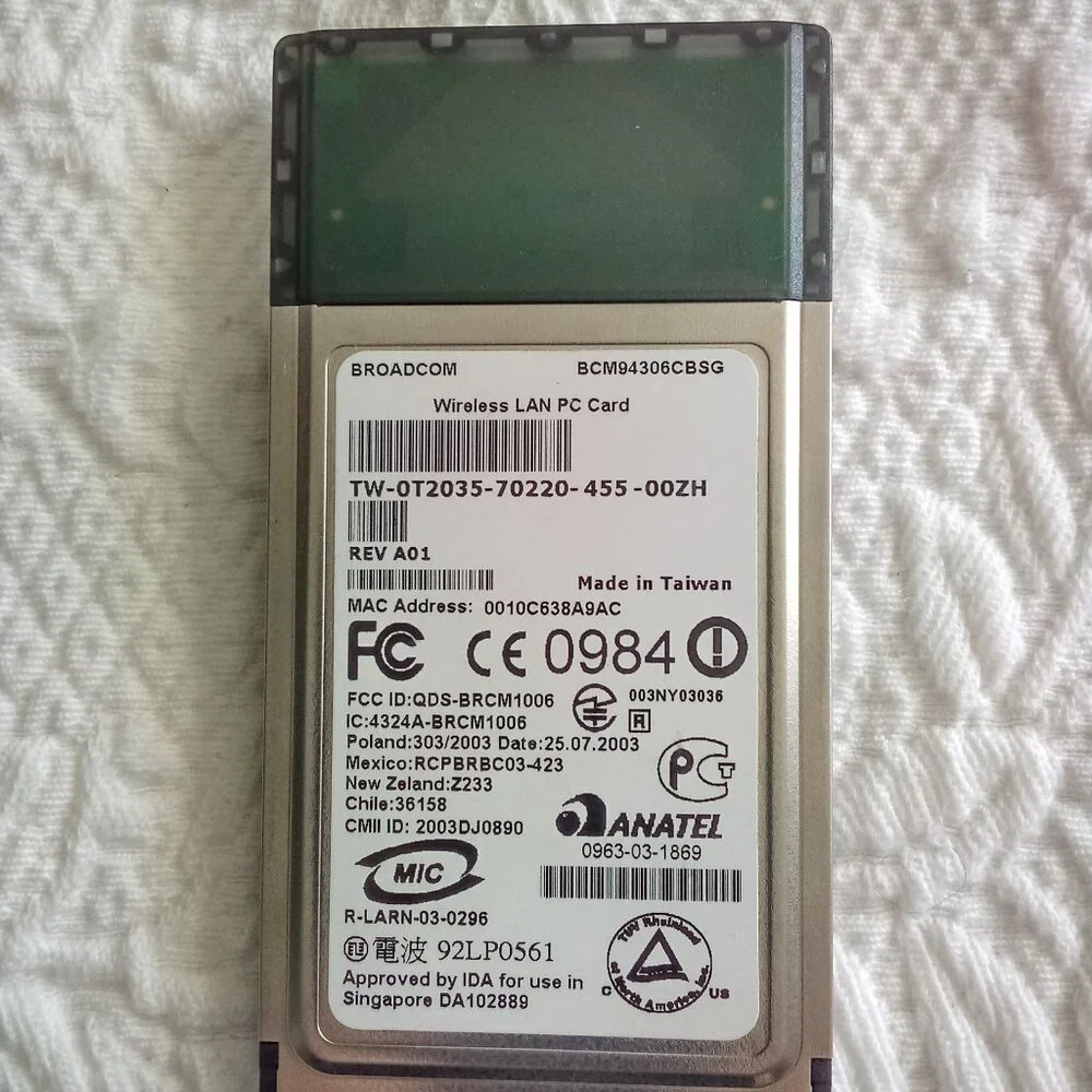Dell True Mobile 1300 802. 11 b/g PC Card